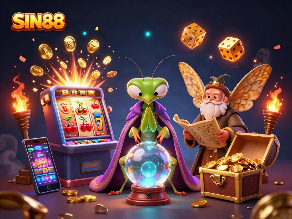 Experience exciting gameplay at SIN88 with vibrant characters and dynamic slot machine action.
