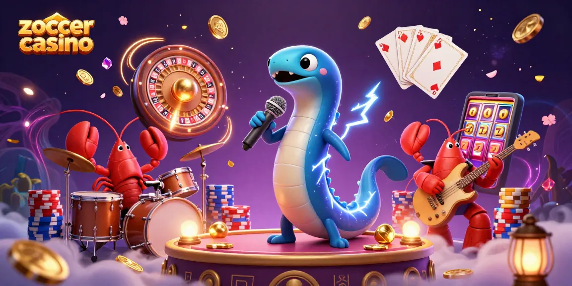 Zoccer casino features a dynamic underwater DJ scene with vibrant game elements and exciting characters.